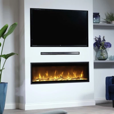 Dimplex Ignite Evolve 60 – Elektrisk Pejs med tumbled glass og drivtømmer