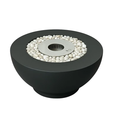 ScandiFlames Circula sort udendørs fritstående biopejs Ø81 cm