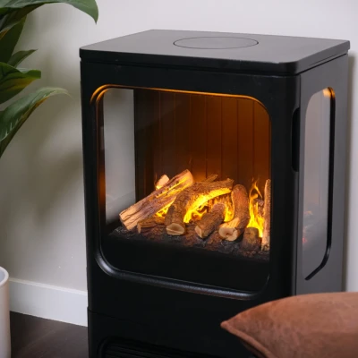 Mapleton 80 - Fritstående Vanddamp Pejs i Støbejern