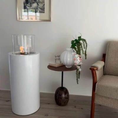 Dualis - Hvid - Udendørs Bioethanol Pejs | Køb nu Dualis - Hvid