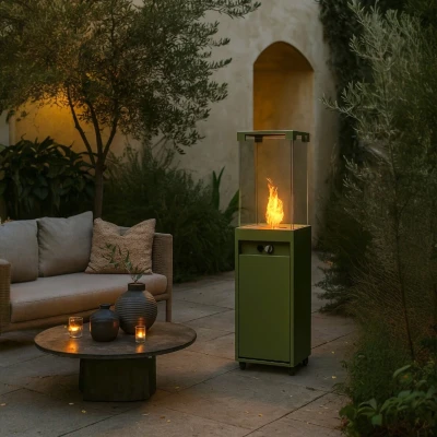 Planika Faro Pale Green Gas Terrassevarmer Faro Udendørs Gaspejs i farven Pale Green