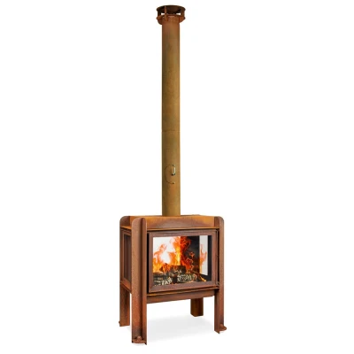 Havepejs i rustet stål Fennek 80 rustet stål havepejs