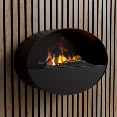 ScandiFlame Electric Kjos - Sort Væghængt Opti-myst pejs ScandiFlame Electric Kjos - Sort Væghængt Opti-myst pejs
