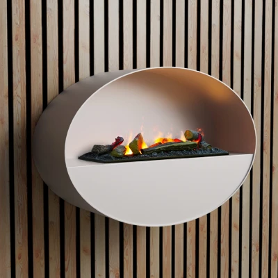 ScandiFlame Electric Kjos - Hvid Væghængt Opti-myst pejs ScandiFlame Electric Kjos - Hvid Væghængt Opti-myst pejs
