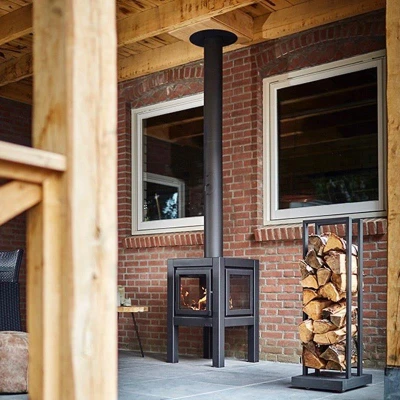 Havepejs i rustet stål Quaruba L rustet stål havepejs