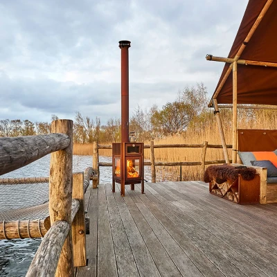 corten stål havepejs Quercus havepejs og pizza oven