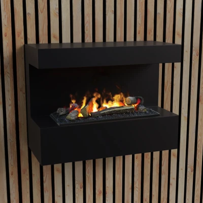 ScandiFlame Electric Steinsdal - Sort Væghængt Opti-myst pejs ScandiFlame Electric Steinsdal - Sort Væghængt Opti-myst pejs