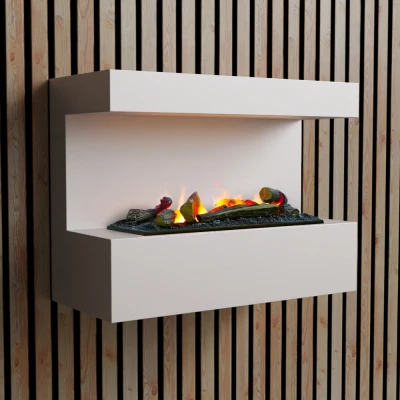 ScandiFlame Electric Steinsdal - Hvid Væghængt Opti-myst pejs ScandiFlame Electric Steinsdal - Hvid Væghængt Opti-myst pejs