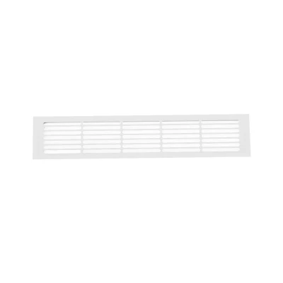 Ventilationsrist Hvid - 50x10 cm med et ventilationsareal 214 cm²