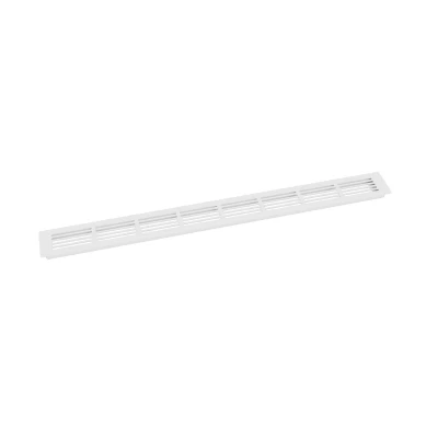 Ventilationsrist Hvid - 80x7,6 cm med et ventilationsareal 210 cm²