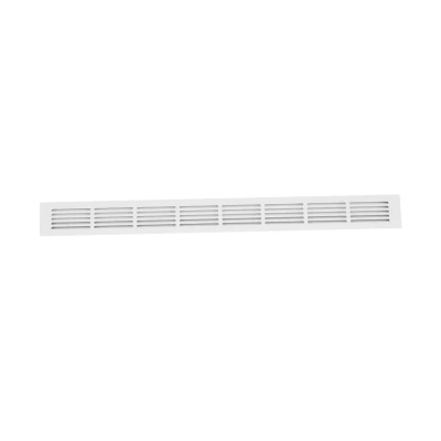 Ventilationsrist Hvid - 80x7,6 cm med et ventilationsareal 210 cm²