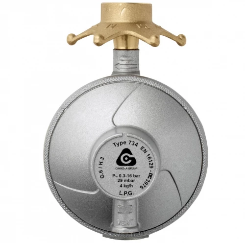 Lavtryksregulator til 33kg. Gasflaske | Biopejs-shop.dk Regulator lavtryk til 33 kg. gasflaske