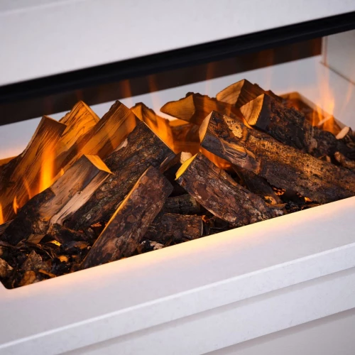 British Fires Deluxe Real Logs - Håndmalet dekorationstræ til elektriske pejse