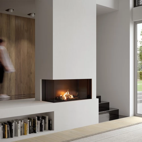 Faber MatriX Hybrid 1050/500 II gaspejs i sort med moderne design og hjørneinstallation