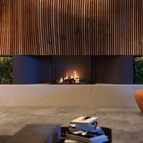 MatriX Hybrid 800/650 III gaspejs fra Faber i sort med 3-sidet indbygning og moderne kontrolfunktioner.