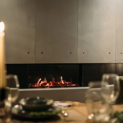 Faber MatriX Linear 1050/400 I indbygget gaspejs i sort design med fjernbetjening og app-control