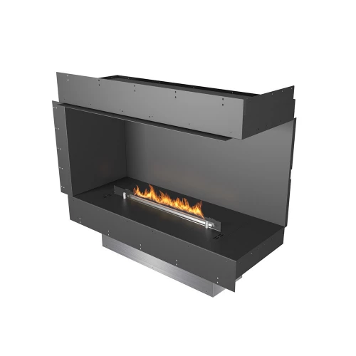 Planika Forma Højrevendt hjørnepejs med Prime Fire brandkar Planika Forma Højrevendt hjørnepejs med Prime Fire brandkar