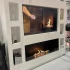 Foco One 1500 media wall indbygningsbiopejs med sort ramme og sikkerhedsglas