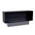 Foco One 1500 media wall indbygningsbiopejs med sort ramme og sikkerhedsglas